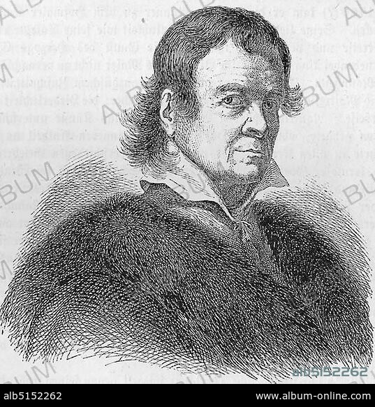 Friedrich Müller called painter Müller, Historical illustration from Otto von Leixner: Illustrated history of German literature, Leipzig and Berlin 1880, Germany, Europe.