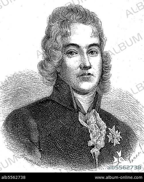 Charles-Maurice de Talleyrand-Périgord (2. Februar 1754) (17. Mai 1838) war einer der bekanntesten französischen Staatsmänner sowie Diplomat während der Französischen Revolution, digital restaurierte Reproduktion einer Originalvorlage aus dem 19. Jahrhundert.
