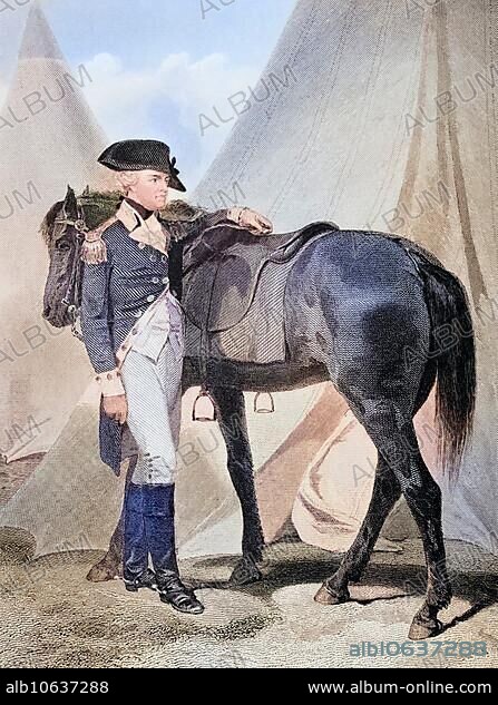 Anthony Wayne (born 1 January 1745 in Easttown Township, Chester County, Province of Pennsylvania, died 15 December 1796 in Erie, Pennsylvania), known as Mad Anthony, was an American general and politician, after a painting by Alonzo Chappel (1828-1878), Historical, digitally restored reproduction from a 19th century original.