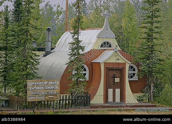 Katholic church in Beaver Creek Yukon Territory Canada.