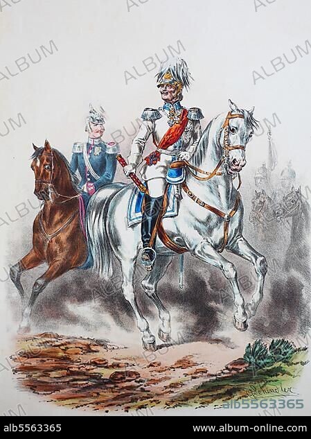 Prussian Army, Friedrich Heinrich Ernst Count von Wrangel was a Field Marshal General of the Prussian Army. Friedrich Heinrich Ernst Freiherr von Wrangel, from 1864 Count von Wrangel, 1784-1877 was a Prussian Field Marshal General, Army Uniform, Military, Prussia, Germany, digitally restored reproduction of a 19th century original, Europe.