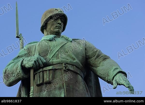 Statue of a Soviet Soldier. Soviet War Memorial is one of several war memorials in Berlin, capital city of Germany, erected by the Soviet Union. The Soviet War Memorial in the Tiergarten is located in the Großer Tiergarten in the Berlin district of Tiergarten (Mitte district) on Straße des 17. The memorial was erected in 1945 to honour the soldiers of the Red Army who died in the Second World War.