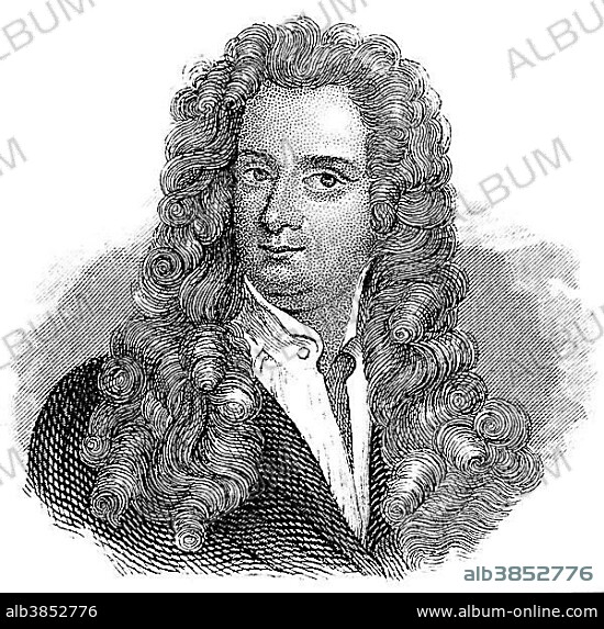 Sir Isaac Newton, 1642 - 1727, an English physicist and mathematician.