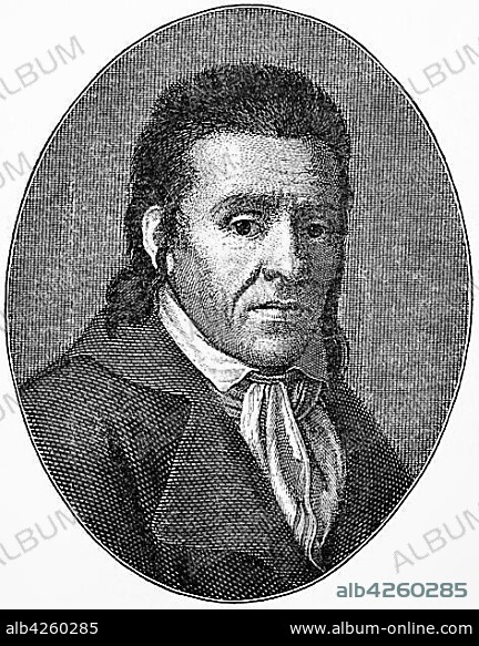 Johann Heinrich Pestalozzi, 1746, 1827, a Swiss pedagogue and educational reformer, woodcut, Switzerland, Europe.