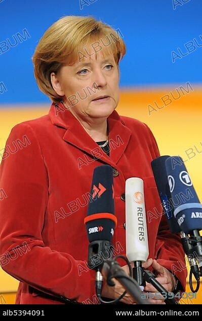 Federal Chancellor Dr. Angela Merkel, 22th party convention of the CDU, Stuttgart, Baden-Wuerttemberg, Germany, Europe.