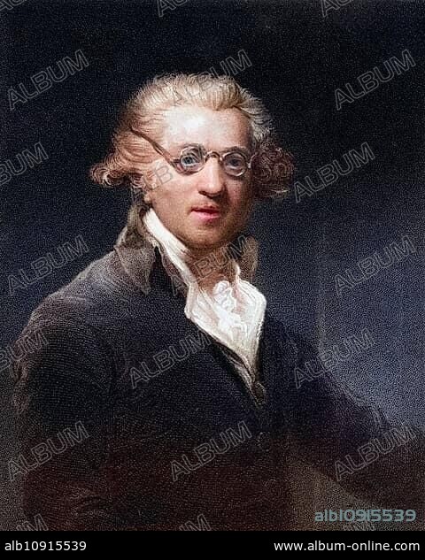 Sir Joshua Reynolds 1723-1792, English portrait painter and aesthetician, Historic, digitally restored reproduction from a 19th century original, Record date not stated.