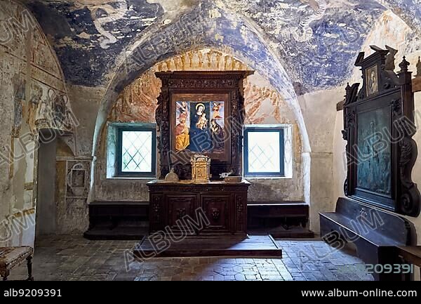 Montefalco Umbria Italy. San Francesco Church frescoed by Benozzo Gozzoli.