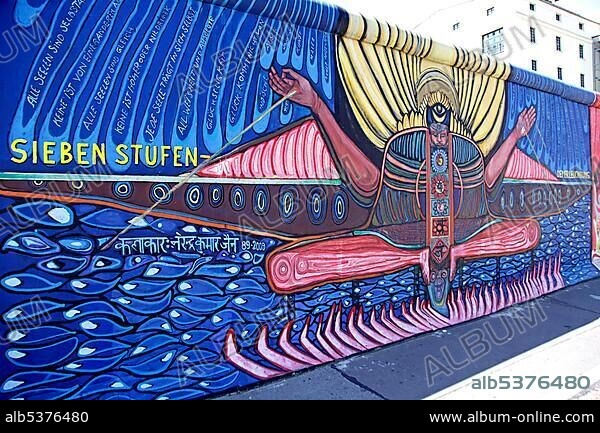 Dr. Narenda Kumar Jain, Remainder of the Berlin Wall, East Side Gallery, Berlin, Germany, Europe.