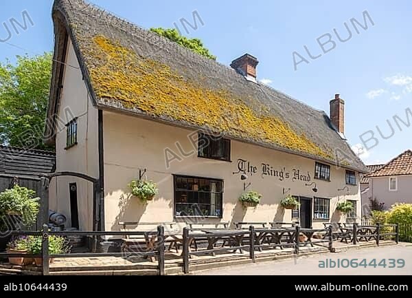 The King's Head pub known as the Low House, Laxfield, Suffolk, England, UK.
