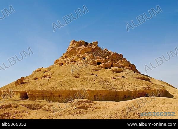 Mountain of the Dead, Siwa Oasis, Egypt, Africa.
