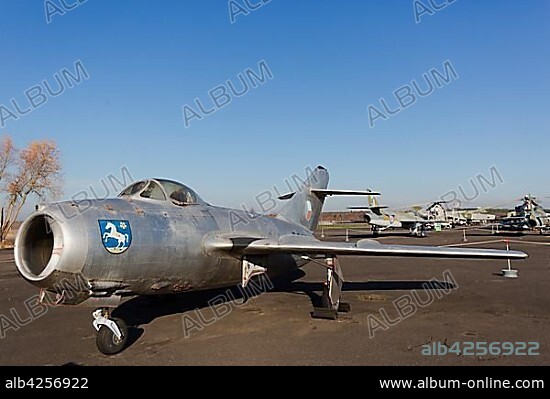 MIG-15 BIS, Nato code bassoon, fighter aircraft of the Czechoslovak Air Force 1959-1966, Gatow airfield, Berlin, Germany, Europe.