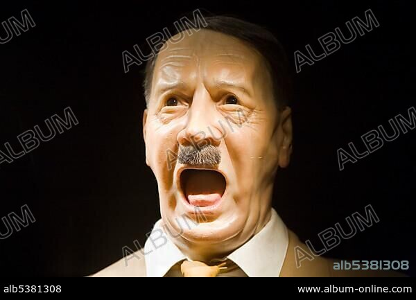 Adolf Hitler as a wax figure Wax museum of Prague Czechia.