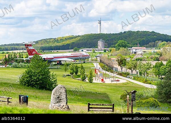 Historic aircraft Lady Agnes, Ilyushin IL 62 of the GDR airline Interflug, Otto Lilienthal Center, Stölln, Gollenberg, Havelland, Brandenburg, Germany, Europe.
