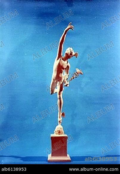 GIAMBOLOGNA (copy). ESCULTURA DE MERCURIO COPIA DEL ORIGINAL DE JUAN DE BOLONIA-S XVI.