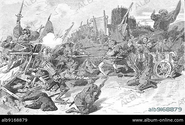 German Peasants' War, 1524-1526, defeat of the peasants under Thomas Müntzer at Frankenhausen. Thomas Müntzer, born around 1489, died 27 May 1525, a theologian, reformer and revolutionary during the time of the Peasants' War, Germany, Historical, digitally restored reproduction of an original from the 19th century, exact original date unknown, Europe.