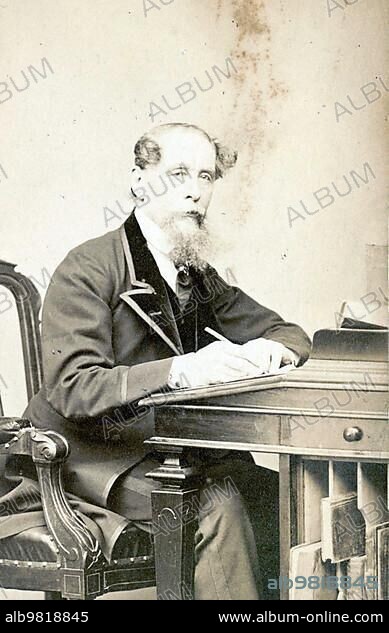 Charles John Huffam Dickens; pseudonym also Boz; 7 February 1812 to 9 June 1870; was an English writer; Historical; digitally restored reproduction from a 19th century original; pseudonym also Boz; February 7; 1812; June 9; 1870; was an English writer; Historical; digitally restored reproduction from a 19th century original.