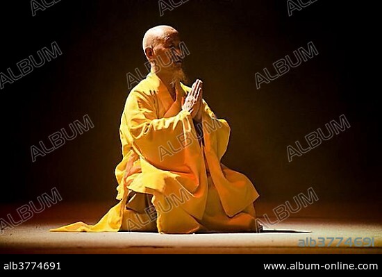 Monk from the Shaolin monastery, performance in Berlin, Germany, Europe.