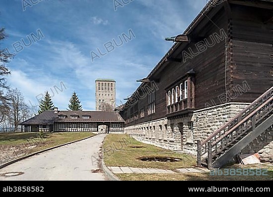 NSDAP Ordensburg Sonthofen castle, 1935-45 Adolf Hitler School for the training of the National Socialist Party cadres, since 1956 Generaloberst-Beck-Kaserne barracks, Sonthofen, Allgäu, Bavaria, Germany, Europe.
