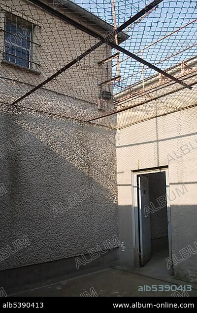 Prison court yard "Tiger Cage" of the former GDR secret service remand prison, Berlin Hohenschoenhausen memorial, former secret service prison of the GDR, Berlin, Germany, Europe.