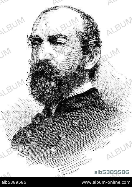 Historical drawing, US-American history, 19th century, portrait of George Gordon Meade, 1815 - 1872, general of the United States Army during the American Civil War.