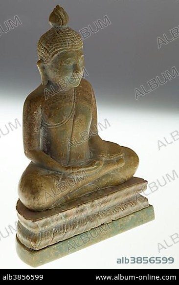 Antique jade Buddha statue, China, Asia.