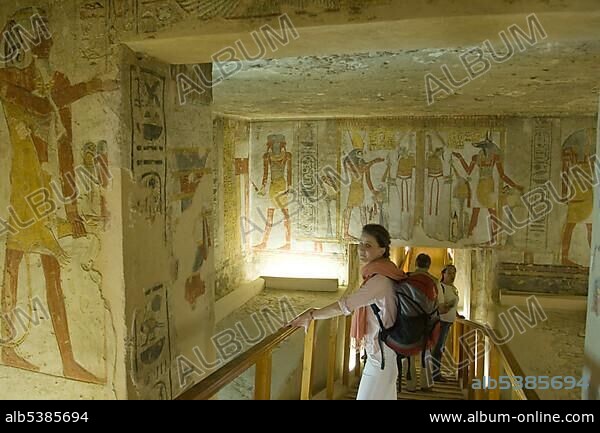 Hieroglyphs in the tomb of Tawosret, Sethnakht, Valley of the Kings, West Bank, Luxor, Nile Valley, Egypt, Africa.