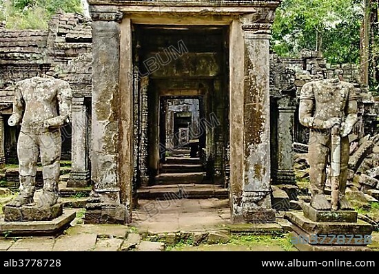 Entrance, Preah Khan, Angkor Wat complex, Siem Reap, Cambodia, Southeast Asia, Asia.