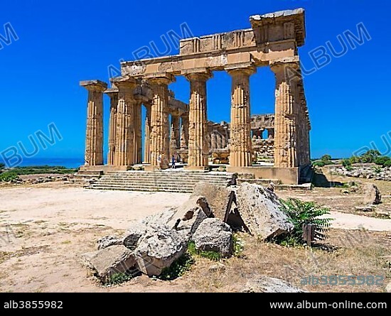 Temple of Hera, Temple E, Selinunte, Marinella, Sicily, Italy, Europe.