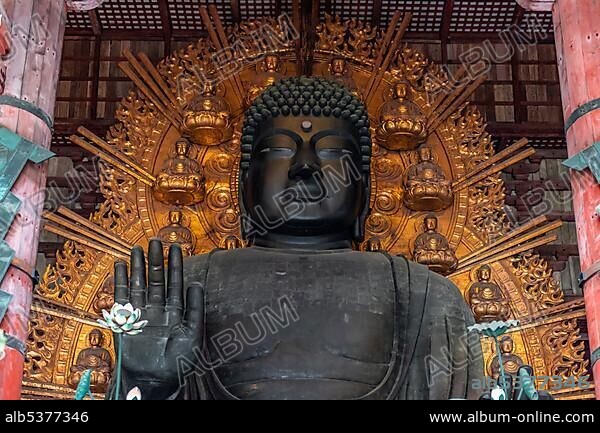 Big Buddha Statue in Todaiji Temple, Buddhist Temple, Nara, Japan