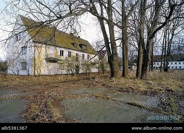 Abandoned barracks of the Soviet Armed Forces at the Wustrow Rerik Peninsula, Coast of the Baltic Sea, Mecklenburg-Western Pomerania, Germany, Europe.