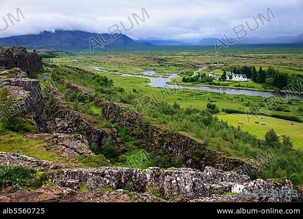 Old Icelandic Thing site, Pingvellir National Park, Thingvellir National Park, Iceland, Europe.