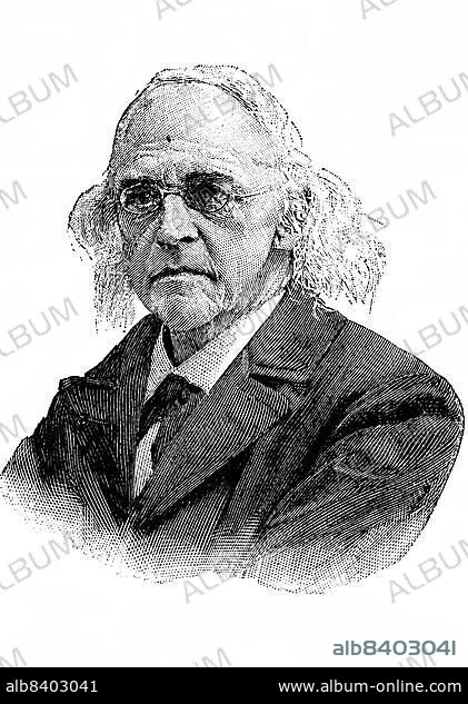 Christian Matthias Theodor Mommsen (30 November 1817 - 1 November 1903) was a German historian and is considered one of the most important classical scholars of the 19th century. Nobel Prize winner 1902, Historical, digitally restored reproduction of an original from the 19th century, exact original date unknown.