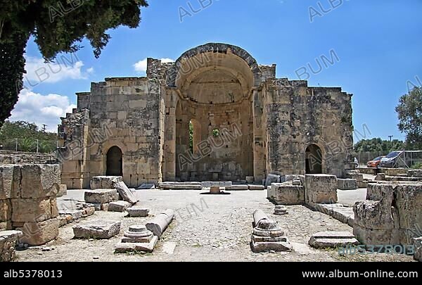 Titus Basilica, excavation site Gortys, Crete, Greece, Europe.