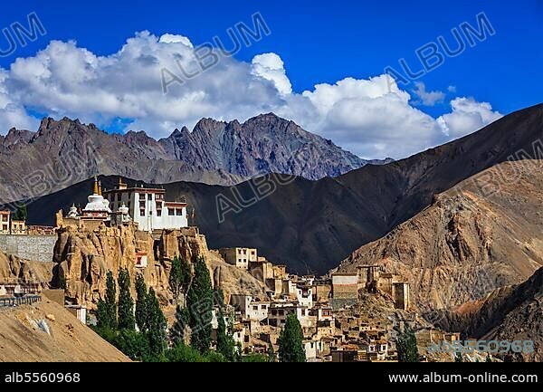 Lamayuru or Yuru Gompa is Tibetan Buddhist Gompa (monastery) in Kargil District, Western Ladakh, Jammu and Kashmir, India, Asia.