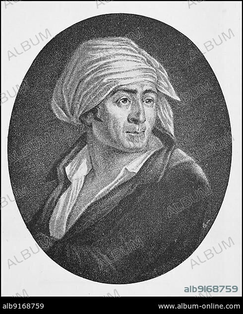 Jean Paul Marat, 24 May 1743, 13 July 1793, was a French physician, naturalist and author of scientific and political writings, during the French Revolution he published and wrote the Ami du Peuple, a demagogic newspaper, Historical, digitally restored reproduction of a 19th century original.