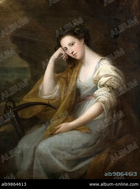 Portrait of Lady Louisa Leveson-Gower (1749 50-1827), later Baroness Macdonald, painting by Angelica Kauffmann, Historic, digitally restored reproduction from a 19th century original.
