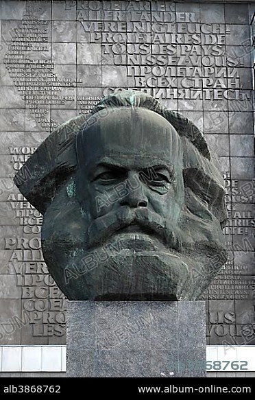 Karl Marx Monument, Brückenstraße, Chemnitz, Saxony, Germany, Europe.