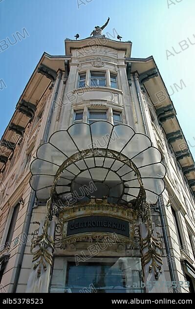 Centromerkur building, first departement store of Ljubljana, Slovenia, Europe.