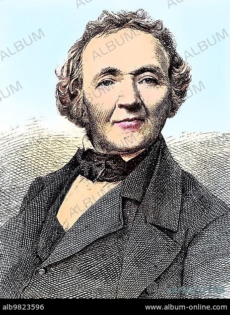 Franz Leopold Ranke; from 1865 von Ranke; 1795-1886; a German historian; historiographer of the Prussian state; university lecturer and Royal Prussian Privy Councillor; historical engraving; ca. 1869; Historical; digitally restored reproduction from a 19th century original; coloured; exact date unknown.