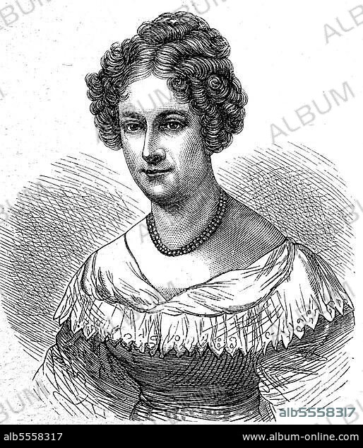 Rahel Varnhagen von Ense, geborene Levin, 19. Mai 1771, 7. März 1833, war eine deutsche Schriftstellerin und Salonnière jüdischer Herkunft, digital improved reproduction of an original from the 19th century, digital restaurierte Reproduktion einer Originalvorlage aus dem 19. Jahrhundert.