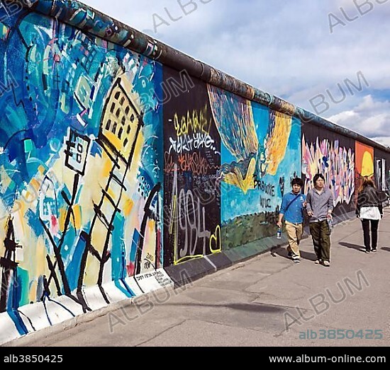 East Side Gallery, Berlin Wall, Berlin, Berlin, Germany, Europe.