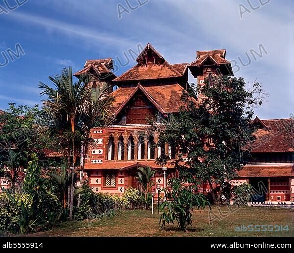 The Napier Museum, Indo Saracenic architecture, art and natural history museum in Thiruvananthapuram or Trivandrum, Kerala, India, Asia.