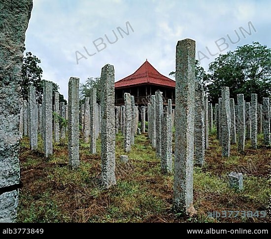 Lovamahapaya, Brazen Palace, UNESCO World Heritage Site, Anuradhapura, Anuradhapura, NÃ¶rdliche Zentralprovinz, Sri Lanka, Asia.
