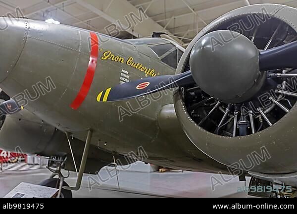 Liberal; Kansas; The Mid-America Air Museum. The museum displays over 100 aircraft. The Beech C-45 Expeditor was flown during World War II and the Korean war.
