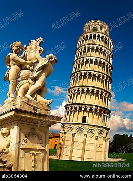 Leaning Tower of Pisa, Pizza del Miracoli, Pisa, Italy, Europe.