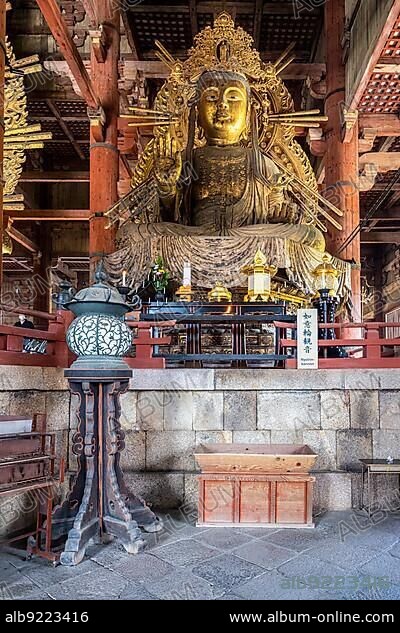 Nara Japan.Todai-ji temple. Great Buddha Hall (Daibutsu-den).