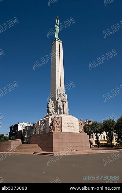 Freedom monument Brivibai, Riga, Latvia, Baltic States, PublicGround, Europe.