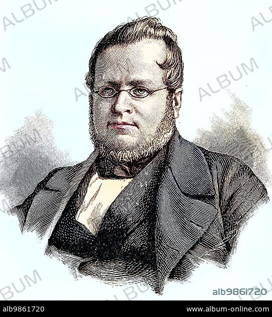 Camillo Benso Count of Cavour, 10 August 1810, 6 June 1861, was an Italian statesman, Prime Minister of the Kingdom of Sardinia and first Prime Minister of the new Kingdom of Italy, digital improved reproduction of an original 19th century print.