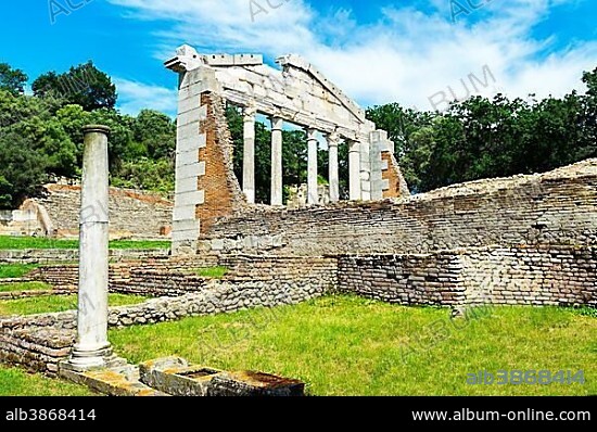 Agonothetes or Bouleuterion Monument, Apollonia Archaeological Park, Pojani Village, Illyria, Albania, Europe.