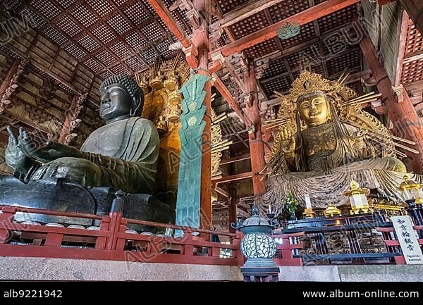 Nara Japan.Todai-ji temple. Great Buddha Hall (Daibutsu-den).